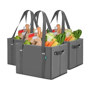 Grote Waterbestendige Niet Geweven Opvouwbare Heavy Duty Tassen Supermarkt Herbruikbare Boodschappentassen Voor Shopping Picknick