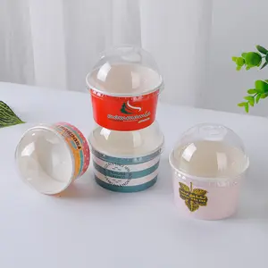 FH bán buôn tùy chỉnh Ice Cream ly giấy đông lạnh Ice Cream cup thực phẩm và đồ uống bao bì Ice Cream bao bì