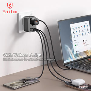 EARLDOM Adaptateur de Voyage Universel 4-en-1 (AC + 2 USB-C + USB) 20W, Prise de Voyage UK pour Utilisation Mondiale avec 3 Ports USB - Product Image 2