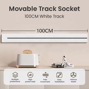 Multiprise murale haute puissance pour cuisine avec ports USB et prises amovibles - Product Image 2