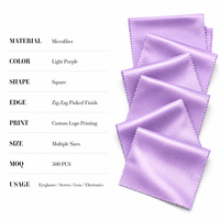 Chiffon de nettoyage en microfibre Lustre pour lunettes, pour comptoirs optiques et kits de soins oculaires, avec logo personnalisé, lingettes de présentation en gros