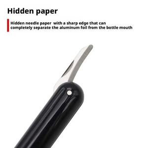 Cadeaux pour les amateurs de vin Mini tire-bouchon à pompe à air personnalisé Décapsuleur pneumatique pour bouteille de bière ou de vin avec coupe-capsule - Product Image 6