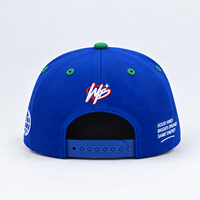 Casquette Snapback Bleue Structurée avec Broderie 3D, Chapeau Hip Hop, Fermeture à Clip en Plastique Réglable, Casquette Snapback pour Hommes et Femmes, Mode Urbaine