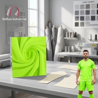Tela Jersey Verde Fluorescente 100% Poliéster de Secado Rápido, Tejido Deportivo para Camisetas y Uniformes de Fútbol