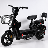 Vélo Électrique Abordable 48V 350W, Scooter Électrique / Vélo Électrique 14 Pouces, Pneu Tubeless, 2 Places pour Adultes