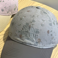 Casquette de baseball brodée en gros, style vintage, à calotte souple, avec motif graphique et lettres, pour femme