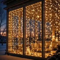 500 LED Funkelnde Lichterketten Professionelles Gummikabel mit IP44 Sicherheitsadapter Timer für Kommerzielle Schaufensterdekoration