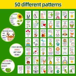 50 Tarjetas de Felicitación Motivacionales en Inglés, Frases Inspiradoras, Diseño Creativo Estilo Instagram, Envío Internacional - Product Image 2