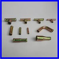 Manchon d'insertion en silicone coudé droit de type T, connecteur en acier galvanisé et acier inoxydable 304 pour système de refroidissement de radiateur de camion
