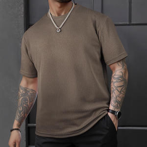 Nouveaux T-shirts d'été pour hommes de haute qualité, coupe classique, grandes tailles, décontractés, couleur unie, t-shirts oversize en maille pour hommes - Product Image 3