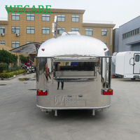 WECARE-Hamburgers mobiles, hot-dogs, pizza, fast-food, camion en acier inoxydable avec cuisine complète à vendre