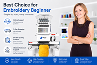Machine à broder informatisée FUJA de haute qualité, compacte, à 10 aiguilles, à tête unique, pour casquettes, chapeaux, t-shirts, usage domestique et petites entreprises