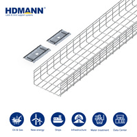 Hdmann - Goulotte de câblage en treillis métallique galvanisé certifiée IEC 100 mm pour le routage de câbles électriques aériens en usine industrielle