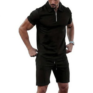 Conjunto de Pantalones Cortos Deportivos para Hombre, Talla Grande, Transpirables, de Secado Rápido, con Logotipo Personalizado, Dos Piezas, OEM, 100% Algodón - Product Image 1