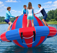 Balançoire gonflable géante d'extérieur en PVC pour 4 personnes, type dôme, avec fonction rebond et balançoire à bascule
