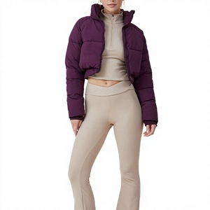 Veste courte matelassée pour femme, style streetwear d'hiver, personnalisable avec logo, fabrication OEM/ODM - Product Image 1