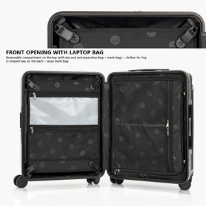 Đa chức năng mang theo Vali xe đẩy rộng kinh doanh du lịch phía trước mở hành lý đặt với hệ thống nén - Product Image 6