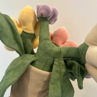 JellyCat Fun Bouquet Original, Peluche Rose en Forme de Fleur à Tenir, Ours en Coton PP pour Filles, pour Demandes en Mariage ou Anniversaires