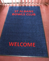 Tapis de porte extérieur moderne en nylon et caoutchouc, personnalisé avec logo, à poils ras, pour sublimation, avec impression HD