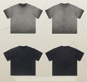 Custom Raw Cut Distressed High Street Washed Blank 250G 100% algodón camiseta Boxy Vintage camiseta HeavyWeight hombres camiseta para hombres - Product Image 4