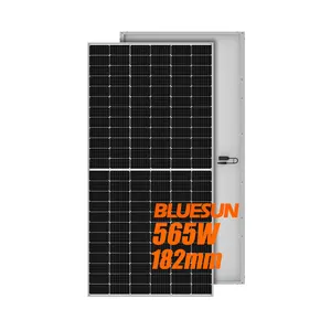 Bluesun Monocrystalline Tấm pin mặt trời 500W 1000W tấm loại bảng điều khiển năng lượng mặt trời 1000W tất cả các màu đen cho năng lượng mặt trời hệ thống bảng điều khiển