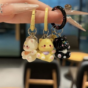 Kawaii pequeño gato campana colgante llavero lindo gato de dibujos animados llavero estudiante mochila colgante chica bolsa accesorios mejor amigo regalo - Product Image 3