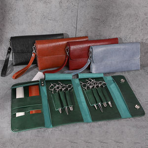 Estuche de Cuero PU de Alta Gama AQIABI para Tijeras de Peluquería, Color Negro, para Estilistas, 7 Piezas - Product Image 1