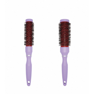 Ceramic Round Hair <b>Brush</b> With Boar Bristle Nylon Bristles Non Slip Rubber Handle For Blow Dry Styling <b>Detangling</b> Salon Use - Product Image 5