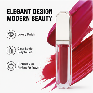 Organic Mineral Long Lasting 4ml Electroplated Gold <b>Lip</b> <b>Gloss</b> Tube Sample Size for Daily Makeup Private Label Vendor - Product Image 4