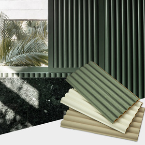 150mm halbkreis förmige geriffelte Wand platte Mehrfarbige Anpassung Starke stereo skopische Impression Innen-PVC-Wand paneele für den Raum - Product Image 1