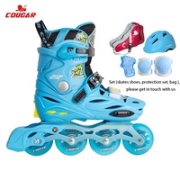 Patins à roulettes ajustables pour enfants avec roues lumineuses, boucle de sécurité, patins à roulettes d'extérieur pour garçons, filles et débutants