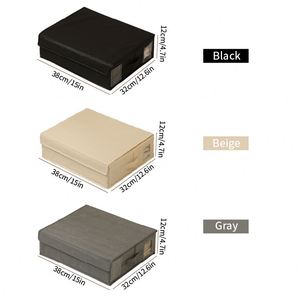 Nouveaux organiseurs de draps en tissu non tissé, organiseurs de placard et cubes de rangement pliables pour draps avec housse - Product Image 4