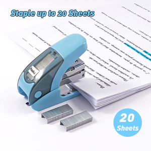 <span class=keywords><strong>FOSKA</strong></span> Plastik Mini Zahmetsiz Masaüstü Zımba Makinesi, 1000 Standart 24/6 Zımba ile Birlikte Dahili Zımba Çıkarıcı ve Saklama Alanı İçerir - Product Image 6