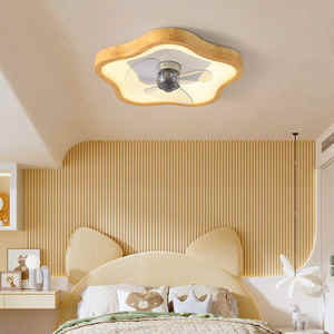 <span class=keywords><strong>Ventilateur</strong></span> de plafond LED de style japonais, minimaliste et moderne, lampe à grain de bois, couleur, télécommande, luminaire silencieux pour chambre à coucher - Product Image 6