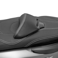 Siège de moto en cuir UFR150 noir imperméable avec support lombaire pour longues distances – Coussin de moto
