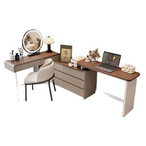 Italian Style Solid Wood Dressing Table With Storage Bedside Cabinet Computer Desk <b>For</b> Bedroom Adult Use - Product Image 4
