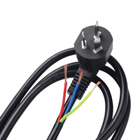 Rangkaian Kabel Daya AC 3 Pin Kustom dengan Ujung Kawat Berlapis Timah yang Sudah Dihapus Isolasi, Kabel Harness Listrik OEM