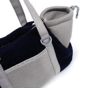 Toptan sevimli pembe siyah polar nefes yavru kılıfı kedi köpek pet sling köpek taşıyıcı - Product Image 5