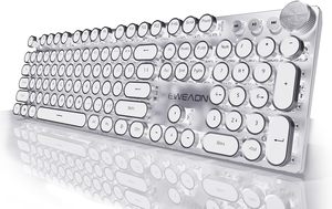 EWEADN V20 alta calidad 104 teclas con cable RGB retroiluminado tri-modo Teclado mecánico interfaz USB Kailh Axis cuerpo máquina de escribir nuevo - Product Image 2