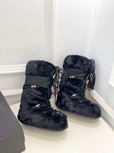 Botas cálidas e impermeables con forro de felpa para esquiar, botines de mujer para otoño-invierno 2026, diseño grueso y cálido - Product Image 4