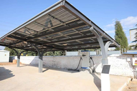 Structure de carport solaire commercial pour parking, service de conception de projets en prévente, cadre modulaire, support OEM, surface anodisée, 60M/S