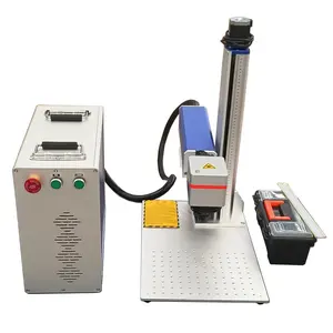 Máquina de marcado láser de fibra de 20W, 30W, 50W, cortadora láser portátil de tipo dividido, máquina de grabado láser para Metal