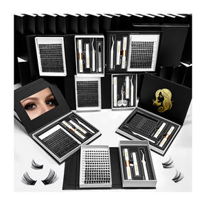 मेडीलेश y लैश रिबन अनुकूलित वॉल्यूम हाथ से बना पंखे की आंखों वाले 3d fox मिंक क्लस्टर लाइश किट - Product Image 1