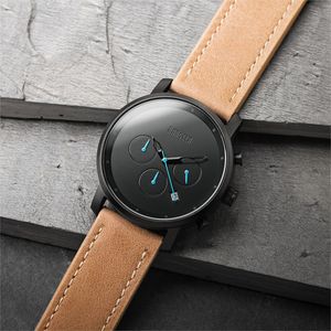 Prezzo a buon mercato cinturino in pelle mens orologi chrono - Product Image 3