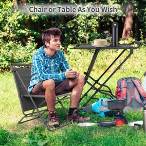 Personalizado ajustable 2 en 1 asiento de doble cara portátil muebles de exterior mesa y silla pesca plegable Camping jardín sillas de playa - Product Image 6