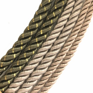 Shaoxing Tianyun moda 3 fili 10 mm di cotone in poliestere treccia corda personalizzabile per la decorazione della tenda con frangia di nappine - Product Image 5
