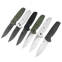 Couteau de poche HUAAO 4300 en acier D2 pour le camping, la chasse et l'EDC, haute dureté, pliable, manche en fibre G10, OEM