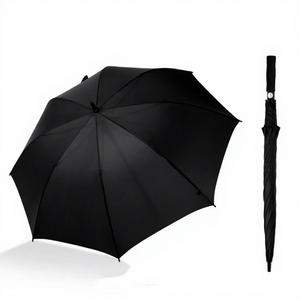 Parapluie de golf extra large de 68 pouces |   Ombrelle automatique à ouverture automatique, bicolore rouge et noir, avec armature en fibre de verre, résistante aux intempéries - Product Image 1