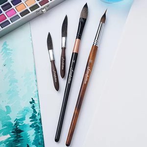 Pinceaux professionnels en acrylique personnalisés Fontainebleau avec logo, poils d'écureuil, pinceaux à langue de chat, pinceaux à aquarelle - Product Image 4