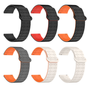 Correa Magnética de Silicona de 22mm para Relojes <span class=keywords><strong>Garmin</strong></span> Active Forerunner 570 47mm, 265, 255 <span class=keywords><strong>Music</strong></span>, <span class=keywords><strong>Vivoactive</strong></span> <span class=keywords><strong>4</strong></span>, Venu <span class=keywords><strong>4</strong></span>, 3 y 2 - Product Image 1